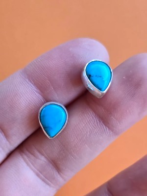Kingman Turquoise Stud Earrings
