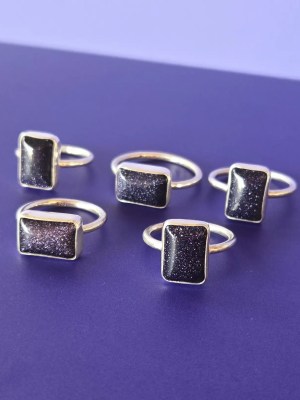 Starstruck Rings - Midnight Goldstone
