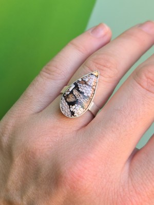 Size 8 | Snake Skin Agate Ring